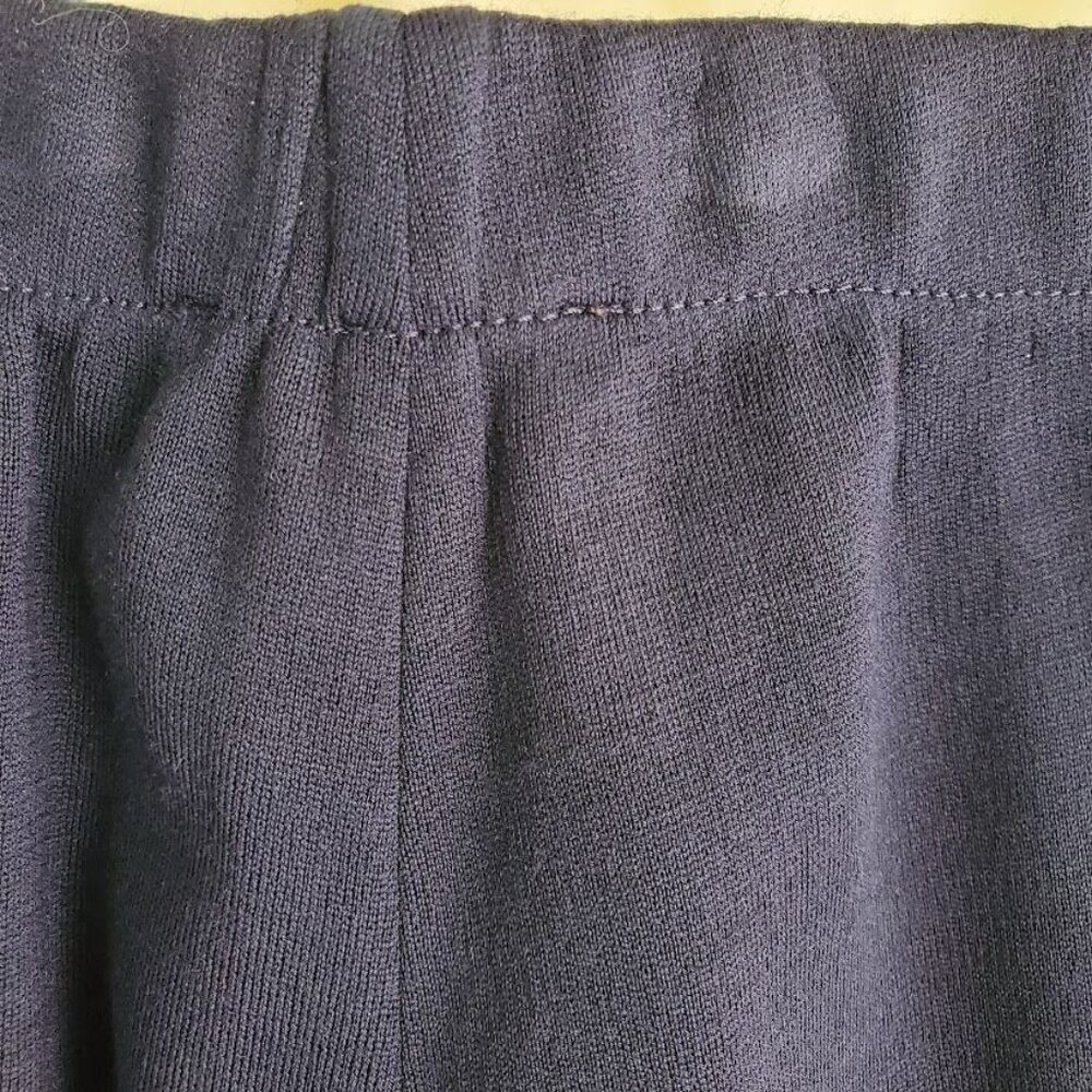 St. John Caviar Kasia Navy Knit Pants Size 2 Wool Blend Pull-On NWT - Picture 8 of 8